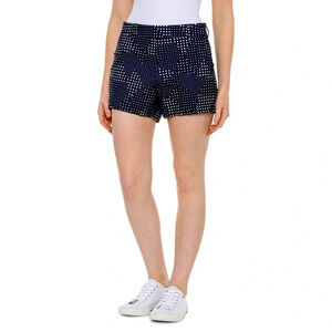SPANX Sunshine Shorts, 4" Dot Patchwork Midnight Navy Women's Size Large UPF50+